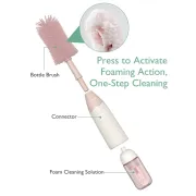 Set curatare biberoane Momcozy cu spuma 360 Push-Press Pink