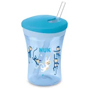 Cana Nuk Evolution Action cu pai 230 ml de la 12 luni Albastru Maimute