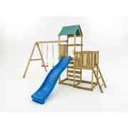 Complex joaca din lemn pentru 7 copii, cu turn, 2 leagane si platforma, max play  3.1 fungoo - okefus09880pkxb1