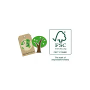 Cuburi educative, Joueco, Alfabetul, 30 piese, Din lemn certificat FSC, 12 luni+, Multicolor BYN80035