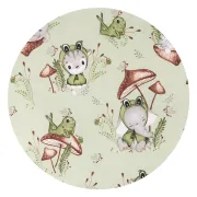 Paturica de infasat, Qmini, Cu doua fete, Cu multiple utilizari, Cu inchidere arici velcro, Dimensiune 75x75 cm, Din bumbac certificat Oeko Tex Standard 100, Frogs BYN6426972023337
