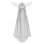 Prosop cu gluga, Qmini, Cu urechi, Din bumbac, Dimensiune mare 80x80 cm, Gray Rabbit BYNBOC0121