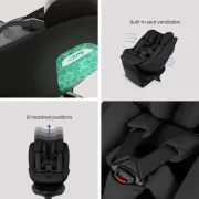 Scaun auto Silver Cross Approach Plus 360 Iconic Black
