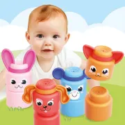 Set cuburi moi cu animale Quercetti Momy Soft