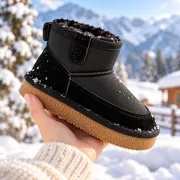 Cizme imblanite pentru copii, model good style, negru ad26