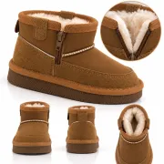 Cizme imblanite pentru copii, model good style 2, maro ad26