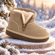 Cizme imblanite pentru copii, model good style 3, bej ad26