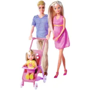 Set Simba Steffi Love Happy Family cu 4 papusi si 11 accesorii HUBS105733673