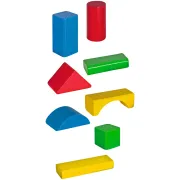 Set constructie Eichhorn Colored Wooden Blocks 100 piese HUBS100007720