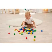 Set constructie Eichhorn Colored Wooden Blocks 50 piese HUBS100007700