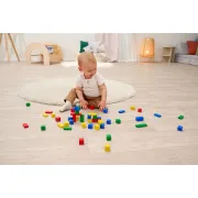 Set constructie Eichhorn Colored Wooden Blocks 50 piese HUBS100007700
