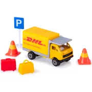 Set de joaca aeroport Dickie Toys DHL Airport Playset cu 13 piese HUBS203743018
