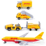 Set de joaca aeroport Dickie Toys DHL Airport Playset cu 13 piese HUBS203743018