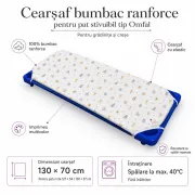 Cearsaf bumbac ranforce pentru pat stivuibil tip Omfal - ASC6427968155230