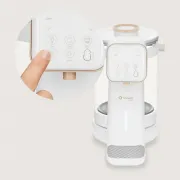 Aparat pentru incalzirea si declorizare apei, Lionelo, Babypresto 2.0, Pentru lapte parf, Lampa UV, Rezervor 3l, Lumina de noapte, Dozare 30- 300 ml, 1200 W, Afisaj digital, Alb BYNLOC-BABYPRESTO_2.0_WHITE