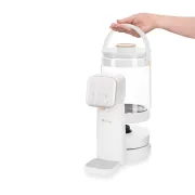 Aparat pentru incalzirea si declorizare apei, Lionelo, Babypresto 2.0, Pentru lapte parf, Lampa UV, Rezervor 3l, Lumina de noapte, Dozare 30- 300 ml, 1200 W, Afisaj digital, Alb BYNLOC-BABYPRESTO_2.0_WHITE