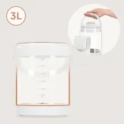 Aparat pentru incalzirea si declorizare apei, Lionelo, Babypresto 2.0, Pentru lapte parf, Lampa UV, Rezervor 3l, Lumina de noapte, Dozare 30- 300 ml, 1200 W, Afisaj digital, Alb BYNLOC-BABYPRESTO_2.0_WHITE