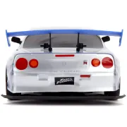 Masina Jada Toys RC Fast & Furious Nissan Skyline GT-R Drift 1:10 cu telecomanda HUBS9399701314R04