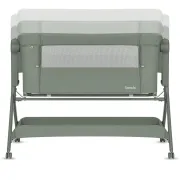 Patut co-sleeper, Lionelo, Leonie Plus, Pliabil, Cu sistem de leganare, Cu setare unghiulara, Reglabil in 6 pozitii pe inaltime, Conform cu standardele europeane de securitate EN1130 si EN16890, Verde BYNLO-LEONIE_PLUS_GREEN_SAGE