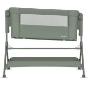 Patut co-sleeper, Lionelo, Leonie Plus, Pliabil, Cu sistem de leganare, Cu setare unghiulara, Reglabil in 6 pozitii pe inaltime, Conform cu standardele europeane de securitate EN1130 si EN16890, Verde BYNLO-LEONIE_PLUS_GREEN_SAGE