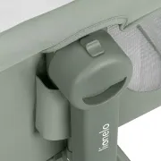 Patut co-sleeper, Lionelo, Leonie Plus, Pliabil, Cu sistem de leganare, Cu setare unghiulara, Reglabil in 6 pozitii pe inaltime, Conform cu standardele europeane de securitate EN1130 si EN16890, Verde BYNLO-LEONIE_PLUS_GREEN_SAGE