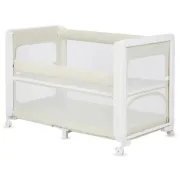 Patut multifunctional, Lionelo, Patty, 5 in 1, 0- 36 luni, Co-sleeper, Tarc de joaca, Patut de calatorie, Laterala rabatabila, 2 trepte reglare saltea, Roti, Husa transport inclusa, Bej BYNLO-PATTY_BEIGE_SAND