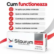 Plasturi Solinea Silaurum, dispozitiv medical, din silicon, pentru cicatrici postoperatorii, postacneice, posttraumatice si dupa arsuri BITplasturiSilaurum