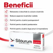 Plasturi Solinea Silaurum, dispozitiv medical, din silicon, pentru cicatrici postoperatorii, postacneice, posttraumatice si dupa arsuri BITplasturiSilaurum