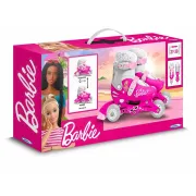Role, Stamp, De la incepator la avansat, Cu 3 roti, Ajustabile, Inchidere prin velcro, Cu frana, Marime 27-30, Barbie BYNCB200301