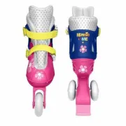 Role evolutive, Stamp, Disney, De la incepator la avansat, Cu 3 roti, Ajustabile, Inchidere prin velcro, Cu frana, Marime 27-30, Minnie Mouse BYNJ100930
