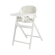 Scaun de masa multifunctional Celia Close&Cosy, Lionelo, Din lemn de fag, 6 luni- adult, Reglabil pe inaltime, Spatar lat, Sezut ergonomic, Tavita silicon, Suport de picioare reglabil, Greutate maxima 90 Kg, Alb BYNLO-CELIA_CLOSE&COSY