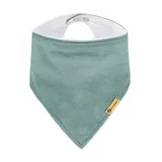 Set bavete bandana, Petite&Mars, Luke, 2 bucati, Bumbac 100% natural, Reglabila cu capse, 3 luni+, Protectie hainute, Bej/Verde BYN412817