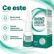 Spray nazal Solinea Rhinoargent, dispozitiv medical cu argint coloidal, cupru coloidal si ulei de eucalipt, protectia si regenerarea mucoasei nazale, copii si adulti, 20 ml BITsprayRhinoargent