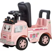 Vehicul ride-on, Free2Move, Ambulanta, Cu lumini si sunete, Cu spatiu de depozitare, 19-36 luni, Roz BYN86427