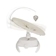 Balansoar, Lionelo, Iris Close&Cosy, 2 in 1, Rotire 360 grade, Electric, Cu 3 moduri de leganare, Cu 5 trepte de viteza, Cu 3 pozitii de inclinare, Pana la 9 kg, Alb BYNLO-IRIS_CLOSE&COSY