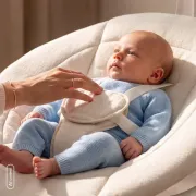 Balansoar, Lionelo, Iris Close&Cosy, 2 in 1, Rotire 360 grade, Electric, Cu 3 moduri de leganare, Cu 5 trepte de viteza, Cu 3 pozitii de inclinare, Pana la 9 kg, Alb BYNLO-IRIS_CLOSE&COSY
