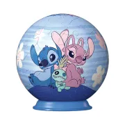 Ravensburger - Puzzle 3D bila Disney Stitch Angel si Stitch 54 piese - ARTRVS3D11599