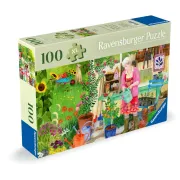 Ravensburger - Puzzle pentru varstnici gradinarit cu sablon de imagine si suport din carton 100 piese mari XL - ARTRVSPA01362
