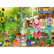 Ravensburger - Puzzle pentru varstnici gradinarit cu sablon de imagine si suport din carton 100 piese mari XL - ARTRVSPA01362