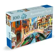 Ravensburger - Puzzle pentru varstnici Venetia cu sablon de imagine si suport din carton 100 piese mari XL - ARTRVSPA01365