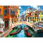 Ravensburger - Puzzle pentru varstnici Venetia cu sablon de imagine si suport din carton 100 piese mari XL - ARTRVSPA01365