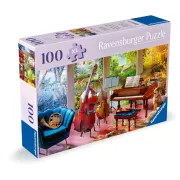 Ravensburger - Puzzle pentru varstnici anotimpuri muzicale cu sablon de imagine si suport din carton 100 piese mari XL - ARTRVSPA01366