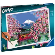 Ravensburger - CreArt pictura pe numere pentru adulti flori de cires japonez - ARTRVSPBN20177