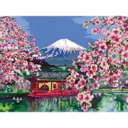 Ravensburger - CreArt pictura pe numere pentru adulti flori de cires japonez - ARTRVSPBN20177