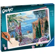 Ravensburger - CreArt pictura pe numere pentru adulti peisaj mediteranean - ARTRVSPBN20218