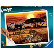 Ravensburger - CreArt pictura pe numere pentru adulti peisaj din savana - ARTRVSPBN23548