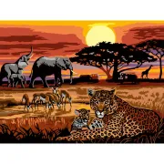 Ravensburger - CreArt pictura pe numere pentru adulti peisaj din savana - ARTRVSPBN23548