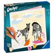 Ravensburger - CreArt pictura pe numere pentru adulti zebre - ARTRVSPBN23666
