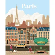 Ravensburger - CreArt pictura pe numere pentru adulti Paris plin de culoare - ARTRVSPBN23687
