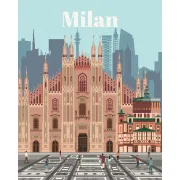 Ravensburger - CreArt pictura pe numere pentru adulti Milano plin de culoare - ARTRVSPBN23688
